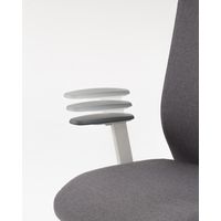 【軒先渡し】オリバー オフィスチェア ヘッドレストあり ホワイト/ブルー S・CN-71・H・AC・PH・CF-09K 1脚（直送品）