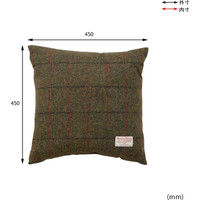 B.Bファニシング HarrisTweed（ハリスツイード） クッション 450×450mm ネイビーヘリンボーン HTCU-45NVH 1台（直送品）