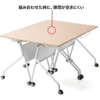サンワサプライ フォールディングデスク 幅650×奥行500×高さ700mm 薄い木目 FLD-6550BRN 1台（直送品）