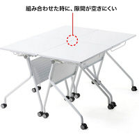 サンワサプライ フォールディングデスク 幅650×奥行500×高さ700mm ホワイト FLD-6550WN 1台（直送品）