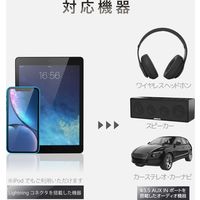 エレコム AUXケーブル/Lightning-φ3.5オス（L字）/スリムデザイン/1.0m/ブラック AX-L35DL10BK 1個