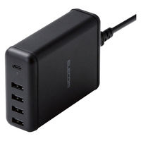 USB充電器 USB-C×1(PD30W) USB-A×4 電源ケーブル1.5m ブラック MPA-ACD02BK エレコム 1個（直送品）