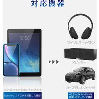 エレコム 車載用AUXケーブル/Lightning-φ3.5オス（L字）/スリムデザイン/0.5m/ブラック MPA-CL35L05BK 1個