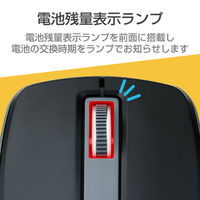 エレコム BlueLEDマウス/TIPS AIR/無線/3ボタン/ブラック M-TP10DBBK 1個