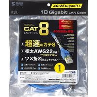 サンワサプライ カテゴリ8LANケーブル KB-T8-01BL 1個