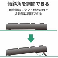 ワイヤレスキーボード マウスセット 無線 フルサイズ 高耐久 メンブレン ブラック TK-FDM106MBK エレコム 1個（直送品）