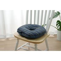 イケヒコ クッション 円座 『エルピス』 幅400×奥行400mm ネイビー 1220860190491 1枚（直送品）