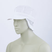 【衛生帽子】 住商モンブラン「現場のチカラ」 天メッシュ八角帽子たれ付 兼用 A9-1061_フリ- 白 1枚  オリジナル