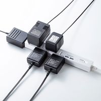 延長コード 電源タップ 2m 2P（ピン） 5個口 USB充電ポート搭載 ホワイト TAP-SLIM5U-2 サンワサプライ 1個（直送品）