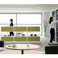 【組立設置込】コクヨ エディア フリーパネル 2段上段パネル 幅900×奥行450×高さ860mm ホワイト×ホワイトグレー 1台（直送品）