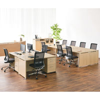 ARAN WORLD EIDOS エイドス フリーアドレスデスク 天板2連 幅2000×奥行1400×高さ700mm ダーク 1台（8梱包）（取寄品）