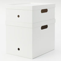 無印良品 ポリプロピレンファイルボックススタンダード・幅25cmタイプ 約奥行32×高さ24cm  ホワイトグレー 1箱（4個入） 良品計画