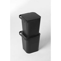 フタ付 収納バスケット タワー 12L ブラック 1個 山崎実業