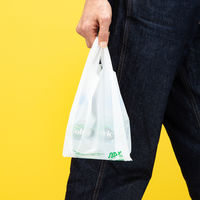 アスクル　レジ袋（乳白）バイオマスポリエチレン50%入　8号　1セット（3000枚：1000枚入×3箱）  オリジナル