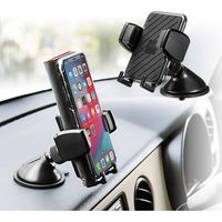 サンワサプライ スマートフォン用車載ホルダー(手帳型ケース対応・オンダッシュタイプ) CAR-HLD11BK 1個