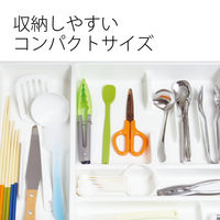 プラス はさみ フィットカットカーブ 洗えるチタン キャロットオレンジ キッチンバサミ 3本 34554