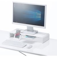 サンワサプライ 3段階横幅可変タイプ机上ラック MR-LC804W 1個