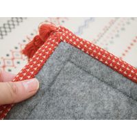 萩原 インド綿ボンディングラグ セポ 約幅1850×奥行1850mm レッド 270066811 1枚（直送品）