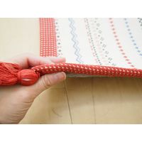 萩原 インド綿ボンディングラグ セポ 約幅900×奥行1850mm レッド 270066831 1枚（直送品）