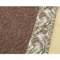 萩原 麻の葉キルトラグ ボタリラ 約幅1850×奥行1850mm ブラウン 240613714 1枚（直送品）