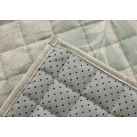 萩原 麻混キルトラグ アロハ 約幅1850×奥行1850mm ナチュラル 240613317 1枚（直送品）