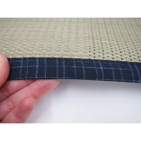 萩原 い草センターラグ（裏貼り） チェッカー 約幅1760×奥行1760mm ブルー 81939110 1枚（直送品）