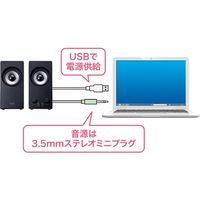 サンワサプライ USB電源マルチメディアスピーカー MM-SPL16UBK 1個
