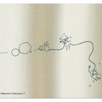 スミノエ MOOMIN セミオーダー カーテン デニムボーダー 2300×1850mm アイボリー 1セット(2枚入)（直送品）