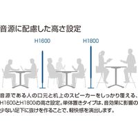 【組立設置込】コクヨ リーフィー パーテーション ジャバラ 1200×1600mm ブラック×デニムブルー×ナイトブルー 1台（直送品）
