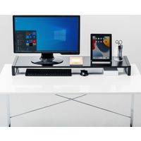 サンワサプライ スチール製机上ラック(W1000mm・ブラック) MR-LC209BKN 1台（直送品）