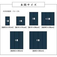 イケヒコ ウィード 上敷 本間1畳 955×1910mm ネイビー 1090280191502 1枚（直送品）
