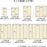 イケヒコ 日和 本間4.5畳 2865×2860mm グリーン 1090580121802 1枚（直送品）