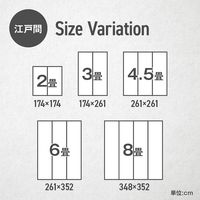 イケヒコ ピーア い草花ござカーペット 江戸間4.5畳 2610×2610mm ブルー 1030880040402 1枚（直送品）