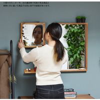 B.Bファニシング ZAGA ボックスミラー 幅30【ブラウン】 ZMB-300BR 1個