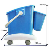 セイワ モップ清掃用大型バケツ24Ｌ　バケットフルセット（青） BK-24SET-1（青） １セット（2アイテム）（直送品）