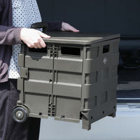 不二貿易 フォールディングキャリーカート L 蓋付き KH 86442 1個