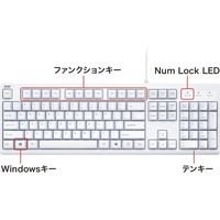 サンワサプライ 英語USBキーボード(ホワイト) SKB-E5UW 1台