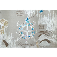 スミノエ ムーミン 遮光カーテン ムーミン谷の地図 100×178cm グレー 4549781277363 1枚