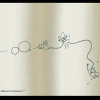 スミノエ MOOMIN セミオーダー カーテン デニムボーダー 2200×1800mm アイボリー １セット(2枚入)（直送品）