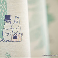 スミノエ MOOMIN セミオーダー カーテン プートドレープ 1300×1800mm ライトブルーグリーン １セット(2枚入)（直送品）