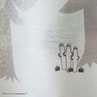 スミノエ MOOMIN セミオーダーレース カーテン プートボーダー 1200×1540mm グレー １セット(2枚入)（直送品）