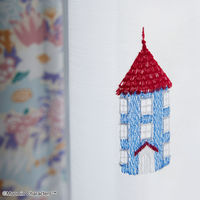 スミノエ MOOMIN セミオーダー レースカーテン ムーミンハウスボイル 2000×1350mm ホワイト １セット(2枚入)（直送品）