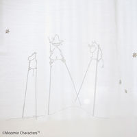 スミノエ MOOMIN セミオーダー レースカーテン タケウマボイル 1500×1290mm ホワイト １セット(2枚入)（直送品）