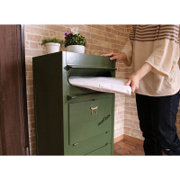 【軒先渡し】ヤマソロ Caleb ラージスタンドポスト グリーン 幅400×奥行335×高さ900mm 1台（直送品）