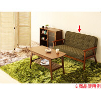 【軒先渡し】ヤマソロ ロージー 2人掛けソファ ドットグリーン 幅1140×奥行670×高さ730×座面高370mm 1台（直送品）