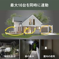 ムサシ 乾電池式 無線連動 チャイム&ライト(受信型)+センサー(送信型)セット W-670 1台 521-7426（直送品）