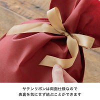 ヘッズ 不織布リボン付ギフトバッグーM/エンジ 100枚（10枚×10セット）