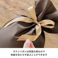 ヘッズ 不織布リボン付ギフトバッグーM/ブラウン 100枚（10枚×10セット）