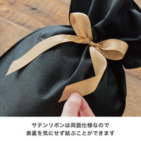 ヘッズ 不織布リボン付ギフトバッグーM/ブラック 50枚（10枚×5セット）