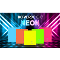 クレールフォンテーヌ KOVERBOOK　NEON カバーブックネオン　ホチ留　17×22　横罫 オレンジ 1冊（直送品）